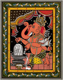 Devotee Ganesha - Paata Painting