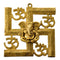 Om Swastika Ganesha  Brass Wall Hanging