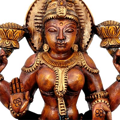 Maha Lakshmi seated on Lotus