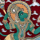 Hanuman Carrying Dronagiri Mountain - Kalamkari Painting