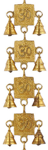 Auspicious OM Brass Hanging Belt with Bells