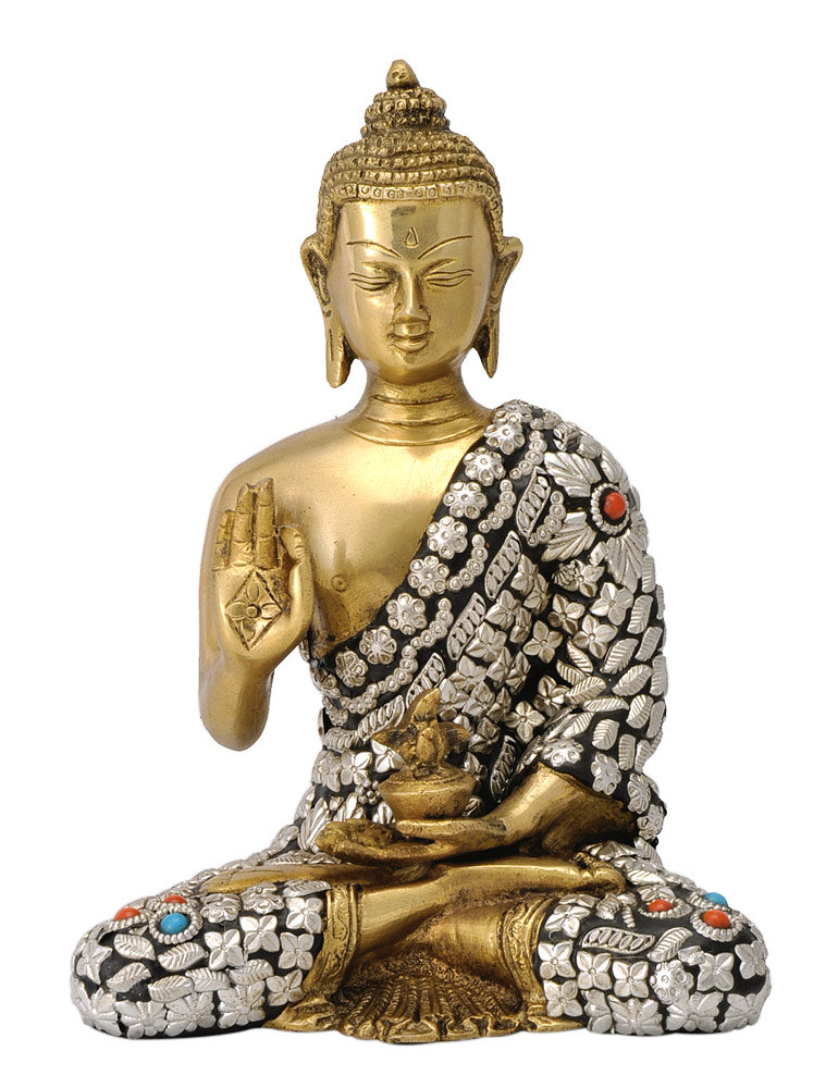 Decorated Blessing Buddha Statue