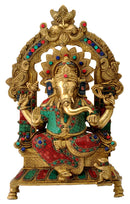 Lord Ganesh Seated on Throne