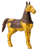 Ornate Brass Sculpture 'Proud Horse' 21"