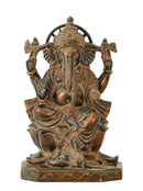 Chaturbhuja God Ganesha Seated on Lotus