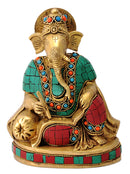 Lord Ganesha Writing - Inlay Statue