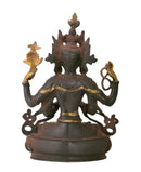 Avalokiteshvara Bodhisattva - Antiquated Brass Statuette