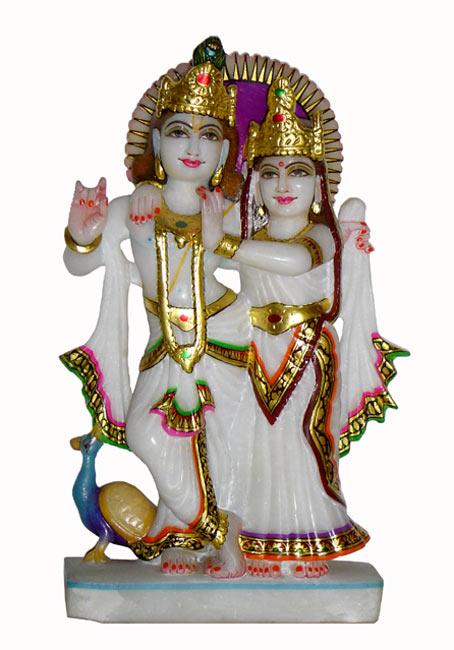 "Lord Radha Krishna Yugal Jori" Marble Sculpture