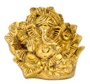 Leaf Ganesha Brass Sculpture