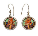 Ganesha's Joy Ride - Hand Painted Earrings