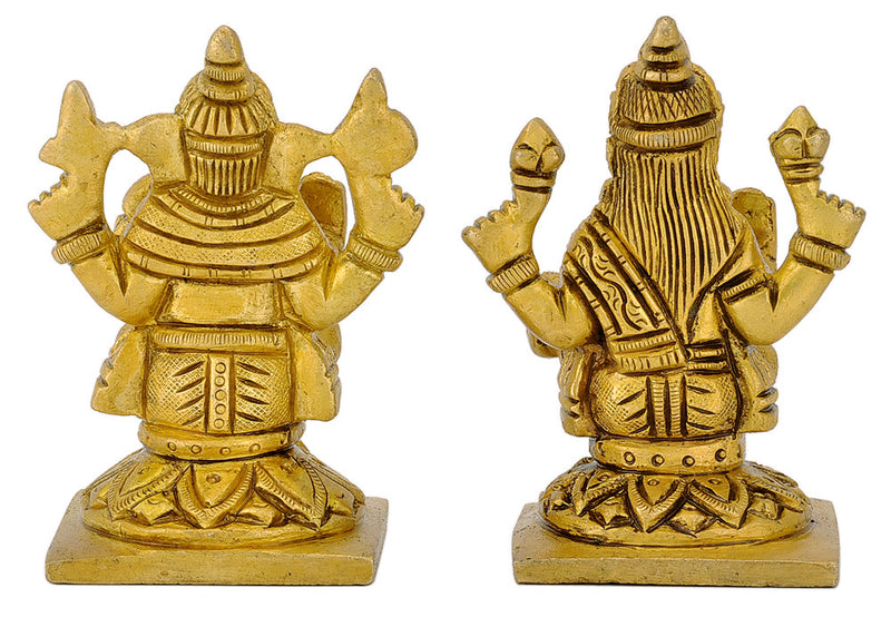 Lakshmi Ganesh Miniature Brass Statues