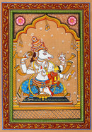 Lord Hayagriva with Goddess Lakshmi - Ptachitra Painting