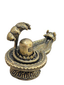 Brass shivling with snakes