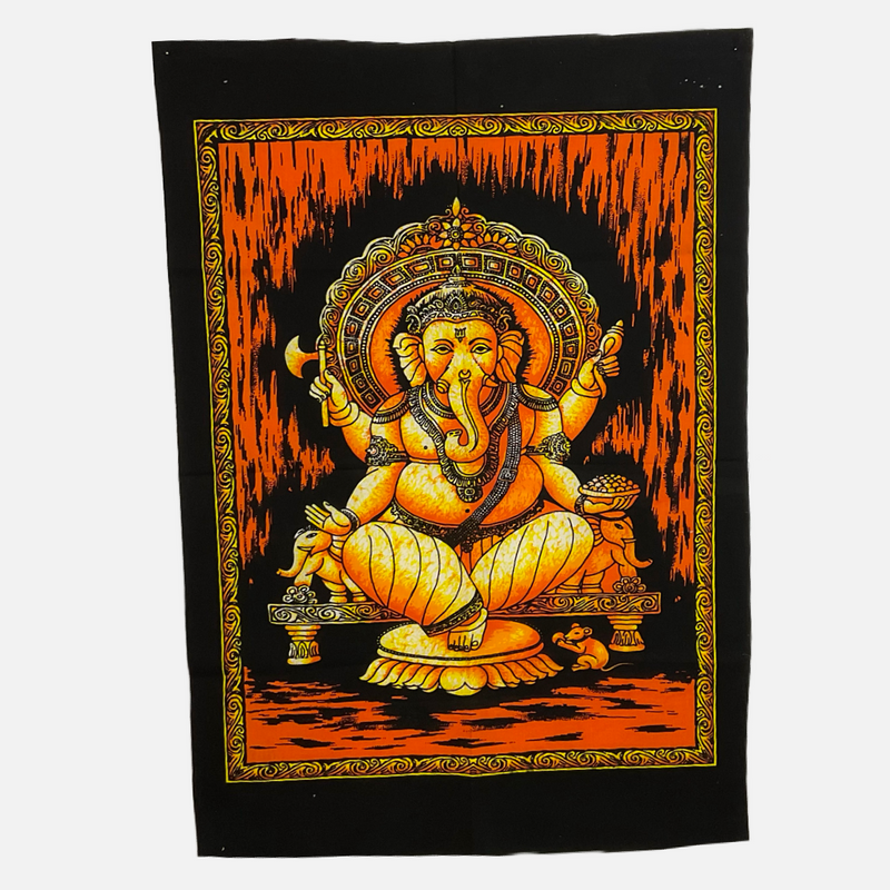 Ganesha Batik Painting Tapestry (30" x 22")