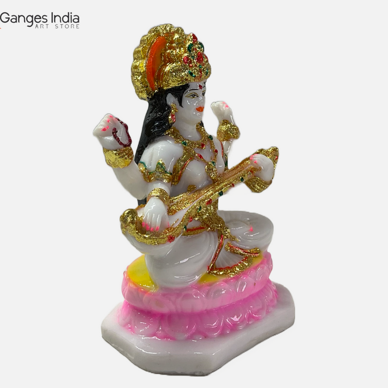 Goddess Saraswati Mata; Resin Statue