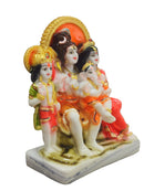 PolyResin God Shiva with Family Shiv Parivar Colorful  11cm
