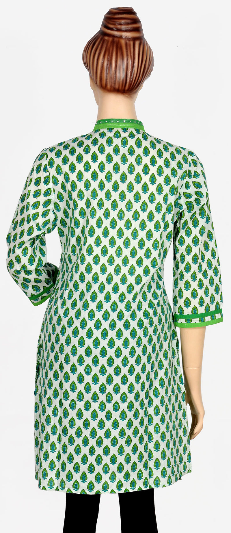 Green Block Print Kurti