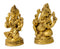 Pair of Lakshmi Ganesha Brass Statues