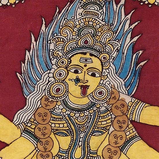 Goddess Kali - Kalamkari Painting