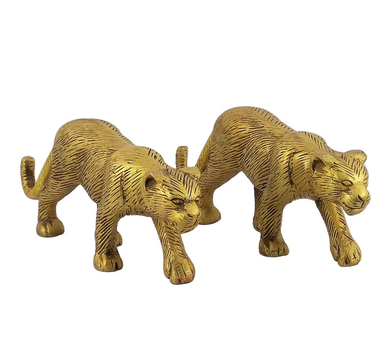 Brass Golden Jaguar Pair