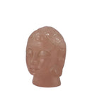 Lord Buddha Rose Quartz Gemstone Carving 2.25"