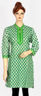 Green Block Print Kurti