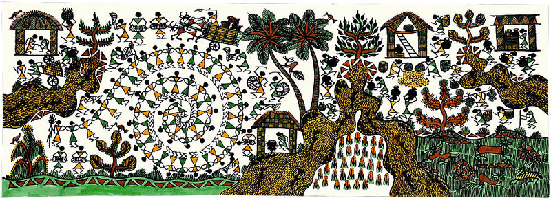 Dance of Warli People - Warli Painting