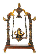 Ganesha on Jhula - Brass Statue