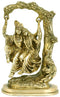 Radha Krishna on Jhula - Brass Statue