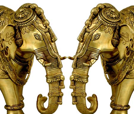 Royal Elephants - Brass Statuettes