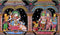 Ganesha, Lakshmi, Saraswati, Hanuman and Ram Darbar - Pata Painting