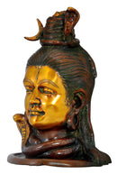 Lord Gangadhara Shiva Head Brass Sculpture