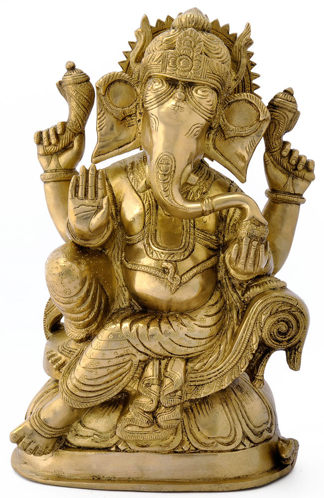 Seated Ganesha Figure 13"
