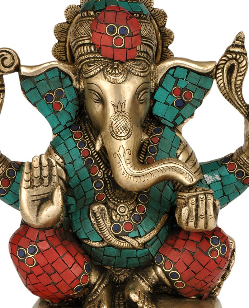Four Armed Seated Ganesha