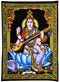 Kamalasna Devi Saraswati - Cloth Print with Sequin Work