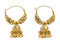 Golden Jhumki Embedded with Crystals