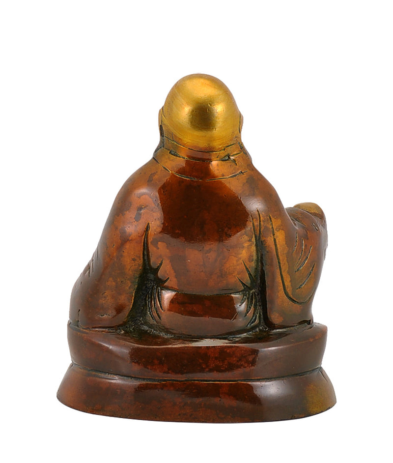 Good Luck for All "Laughing Buddha" Brass Statue