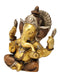 Brass Ganesha Figure 5.75"