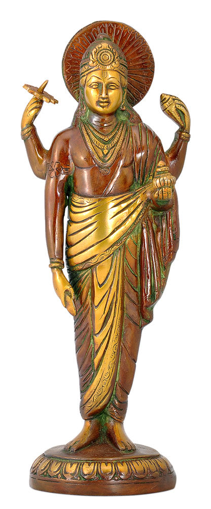 Lord Dhanvantari Brass Figurine