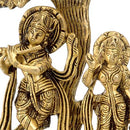 Krishna with Radha and Gopis - Brass Murti