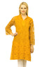 Cool Orange Embroidered Cotton Kurta for Summers