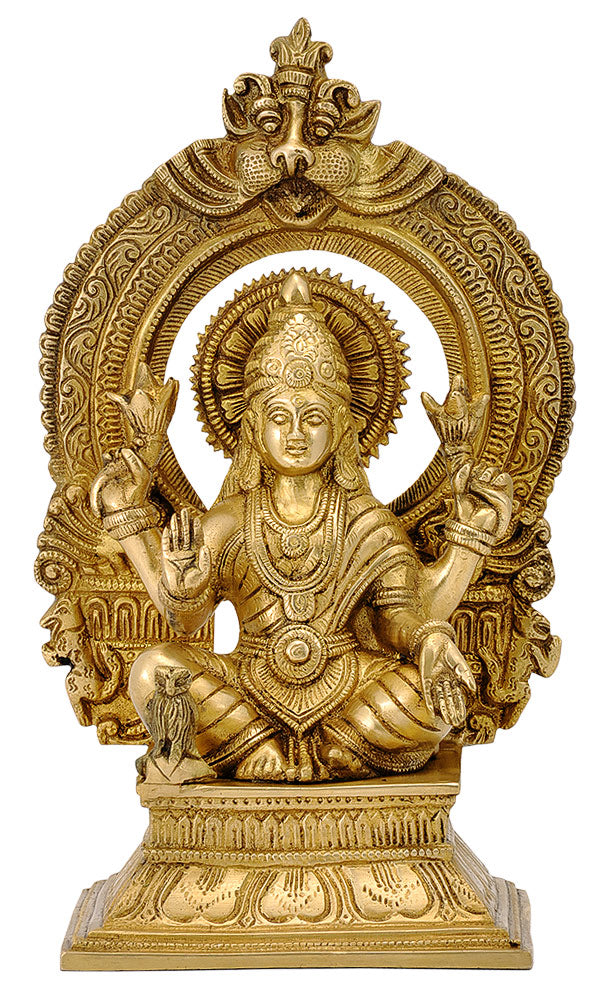 Devi Lakshmi Figurine with Beautiful Aureole