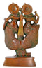 Lord Lakshmi Narain Seated on Garuda - Brass Statue 8"