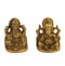 Lord Ganesha and Goddess Luxmi Small Brass Statue