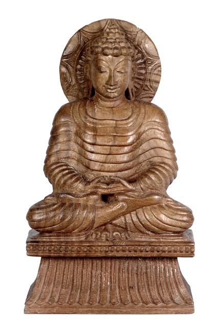 Awakening Buddha - Wood Carving 12"