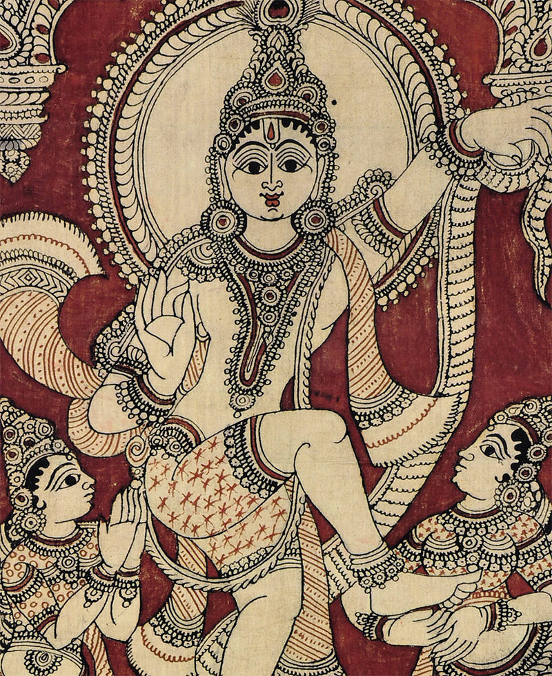 Kalamkari Painting 'Victorious Krishna'