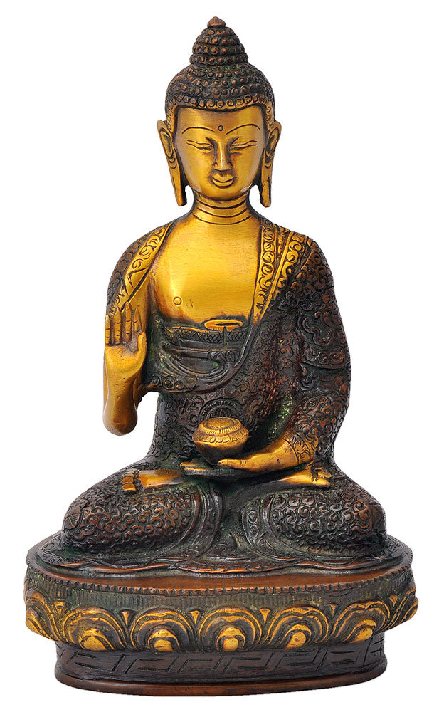 Blessing Buddha Brass Sculpture