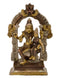 Lord Narsingh Narayan with Lakshmi - Brass Statue 7.5"