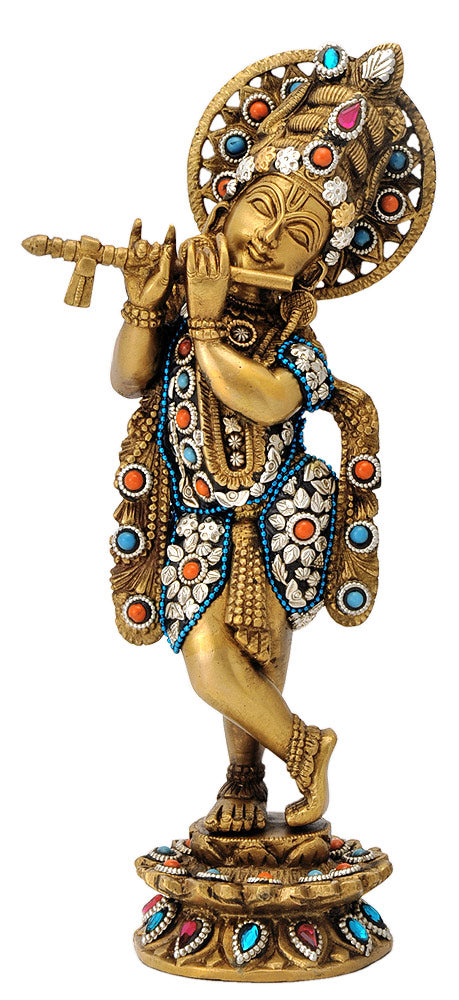 Murlimanohar Shri Krishna Brass Sculpture