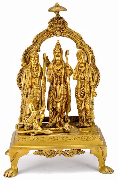 Shri Ram Darbar - Brass Statue